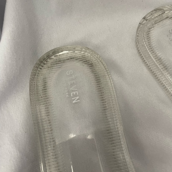 Steve Madden Clear Flat Sandals - Picture 2 of 2